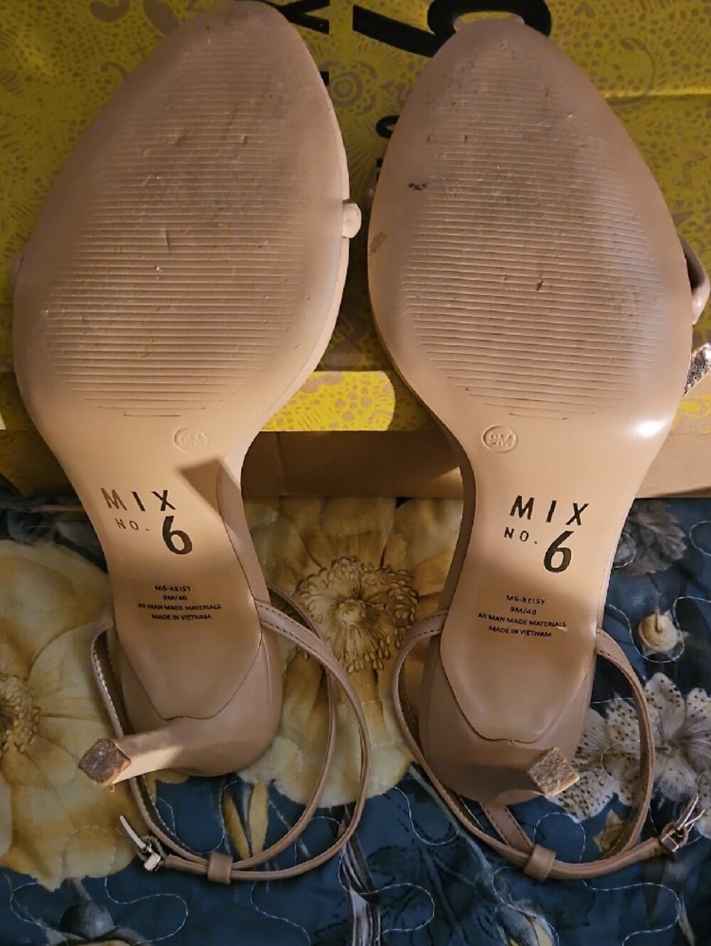 Mix No. 6 Nude Nappa PU Heels Shoe Box - Picture 4 of 4